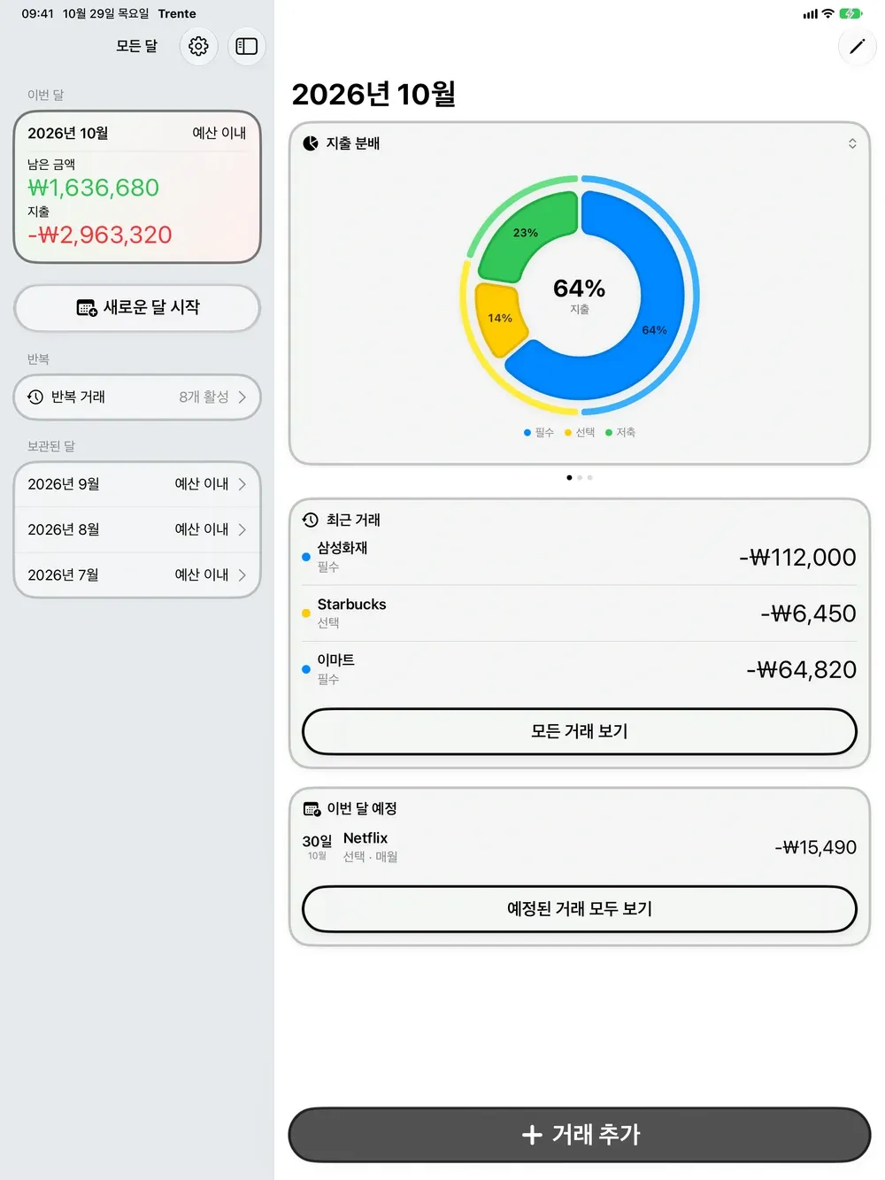iPad와 iPhone의 Trente